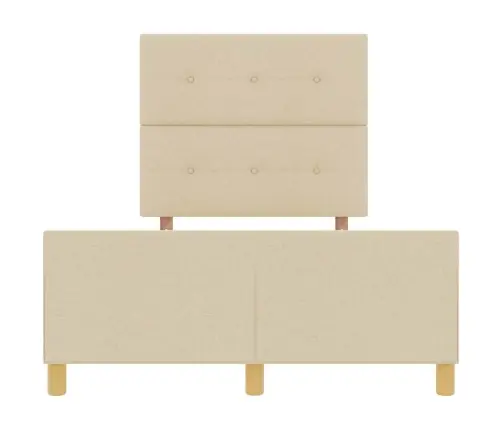 Voodi Raam Peaga Cream 120 X 190 Cm Kangas