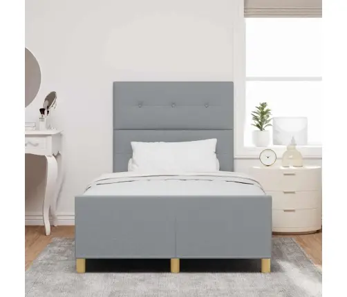 Gultas Rāmis Gaiši Pelēks 120X200 Cm Audums Vidaxl