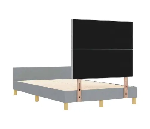 Gultas Rāmis Gaiši Pelēks 120X200 Cm Audums Vidaxl