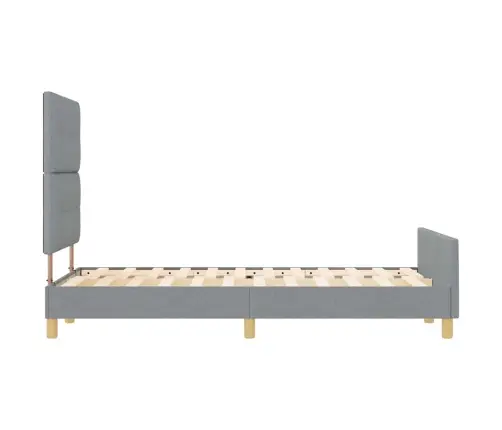 Gultas Rāmis Gaiši Pelēks 120X200 Cm Audums Vidaxl