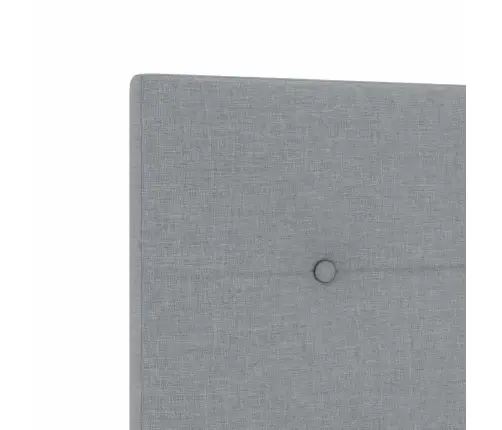 Gultas Rāmis Ar Galvas Klāju Gaiši Pelēka 160 X 200 Cm Audums Vidaxl