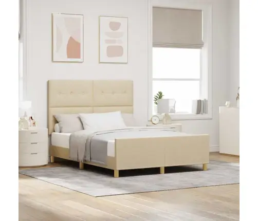 Lovos Rėmas Su Galvūgalio Kreminė 160 X 200 Cm Audinys