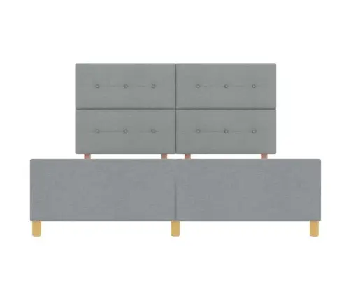 Voodi Raam Peaga Helehall 180 X 200 Cm Kangas