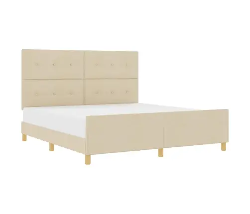 Lovos Rėmas Su Galvūgalio Kreminė 180 X 200 Cm Audinys