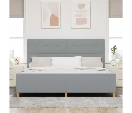 Lovos Rėmas Su Galvūgalio Šviesiai Pilka 200 X 200 Cm Audinys