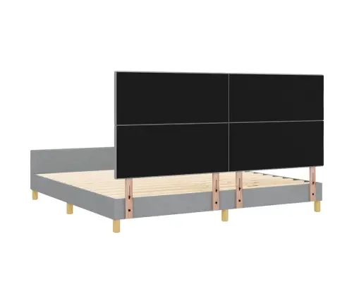 Lovos Rėmas Su Galvūgalio Šviesiai Pilka 200 X 200 Cm Audinys