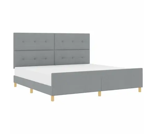 Lovos Rėmas Su Galvūgalio Šviesiai Pilka 200 X 200 Cm Audinys