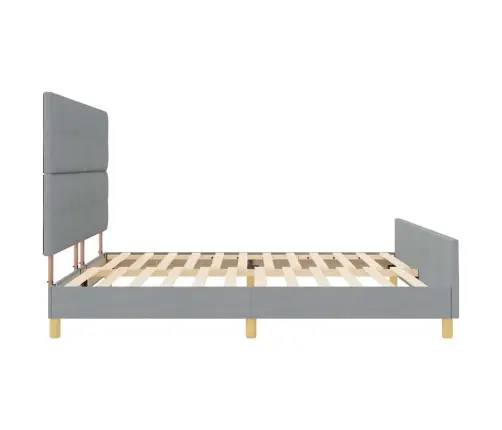 Lovos Rėmas Su Galvūgalio Šviesiai Pilka 200 X 200 Cm Audinys