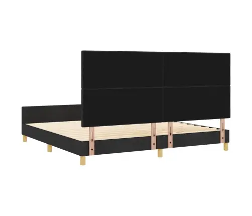 Gultas Rāmis Melns 200X200 Cm Audums Vidaxl