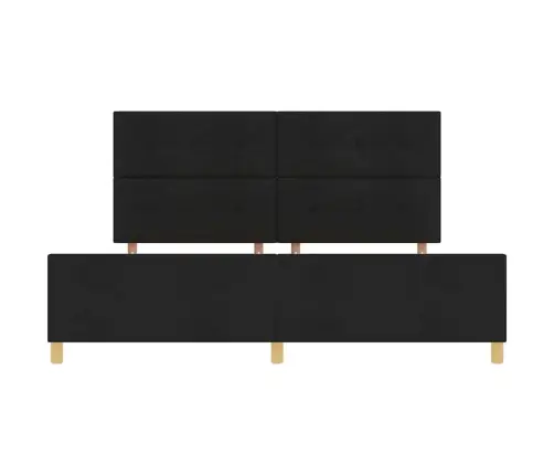 Gultas Rāmis Melns 200X200 Cm Audums Vidaxl