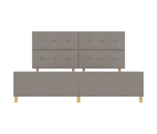 Gultas Rāmis Ar Galvas Klāju Pelēkbrūna 200 X 200 Cm Audums Vidaxl