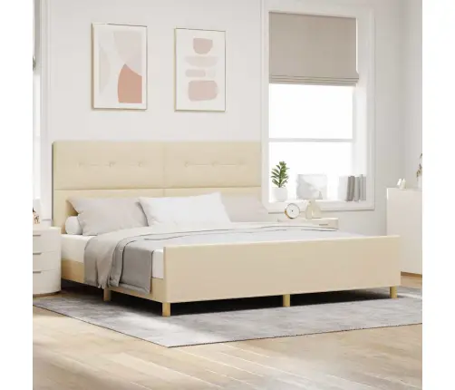 Voodi Raam Peaga Cream 200 X 200 Cm Kangas