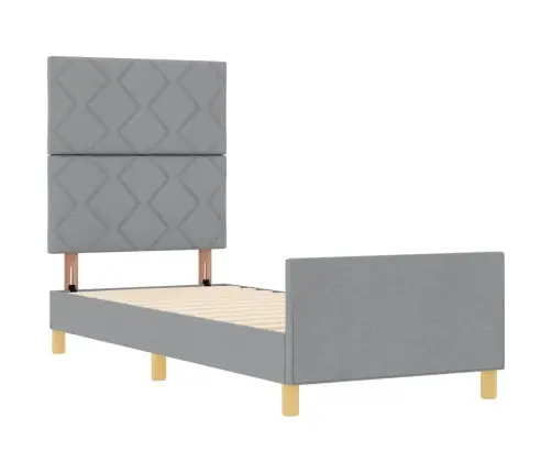 Gultas Rāmis Gaiši Pelēks 80X200 Cm Audums Vidaxl