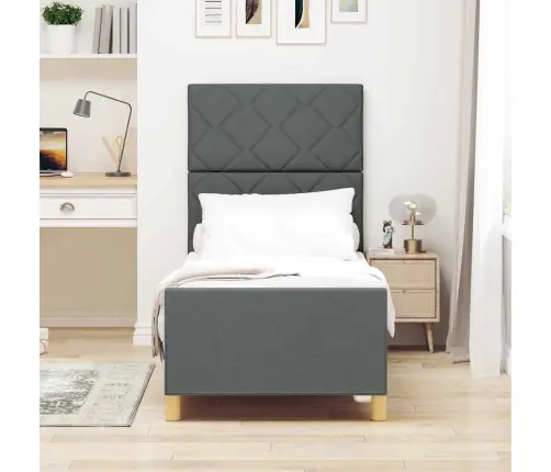 Voodi Raam Peaga Tumehall 80 X 200 Cm Kangas