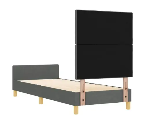 Voodi Raam Peaga Tumehall 80 X 200 Cm Kangas