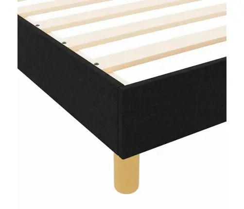 Gultas Rāmis Ar Galvas Klāju Melna 80 X 200 Cm Audums Vidaxl