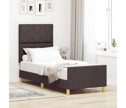 Gultas Rāmis Tumši Brūns 80X200 Cm Audums Vidaxl