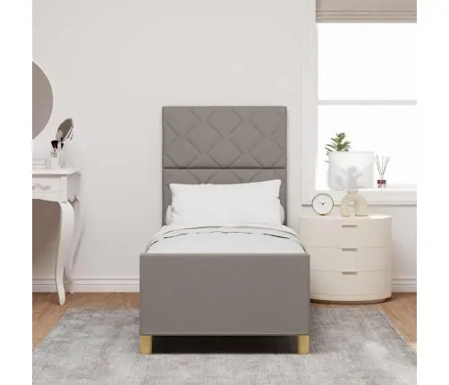 Voodi Raam Peaga Pruunikashall 80 X 200 Cm Kangas