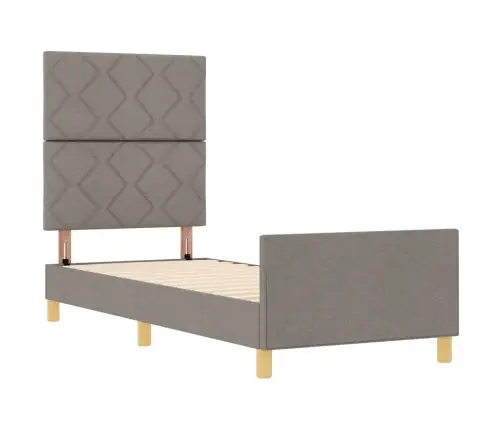 Voodi Raam Peaga Pruunikashall 80 X 200 Cm Kangas