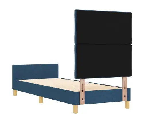 Voodi Raam Peaga Sinine 80 X 200 Cm Kangas