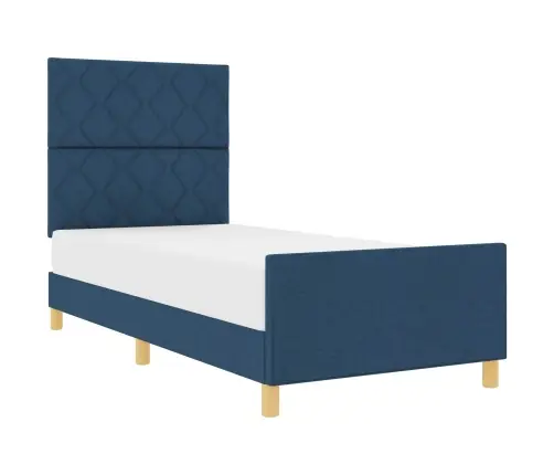 Zila Gultas Karkass 90X190 Cm Audums Vidaxl