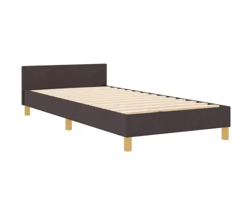 Lovos Rėmas Su Galvūgalio Tamsiai Ruda 90 X 200 Cm Audinys