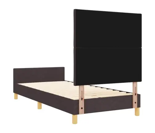 Lovos Rėmas Su Galvūgalio Tamsiai Ruda 90 X 200 Cm Audinys