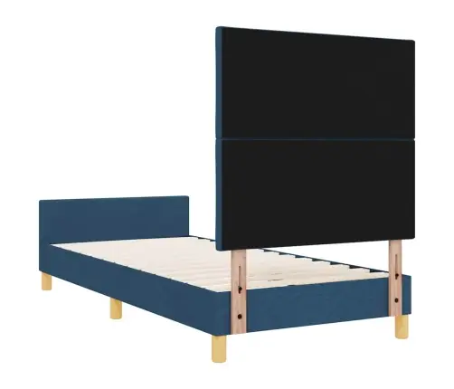 Gultas Rāmis, Zils, 90X200 Cm, Audums Vidaxl