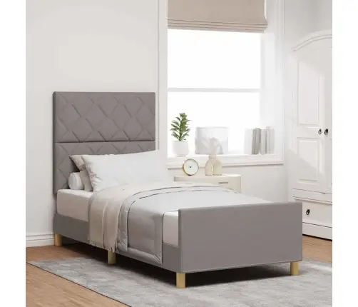 Lovos Rėmas Su Galvūgalio Taupe 100 X 200 Cm Audinys