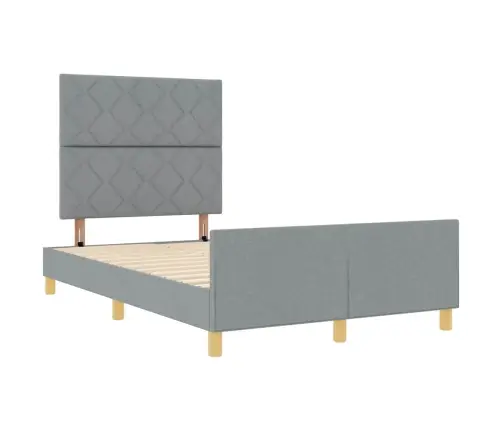 Gaiši Pelēks Auduma Gultas Rāmis 120X190 Cm Vidaxl