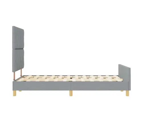 Gaiši Pelēks Auduma Gultas Rāmis 120X190 Cm Vidaxl