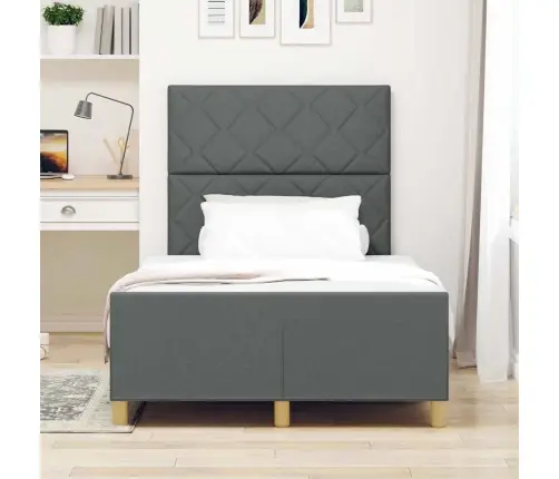 Tumši Pelēks Auduma Gultas Rāmis 120X190 Cm Vidaxl