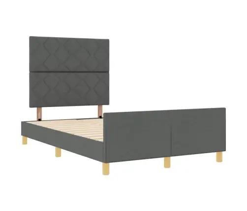 Tumši Pelēks Auduma Gultas Rāmis 120X190 Cm Vidaxl