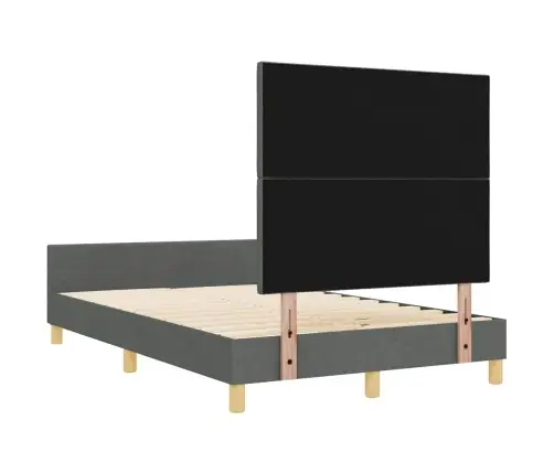 Tumši Pelēks Auduma Gultas Rāmis 120X190 Cm Vidaxl