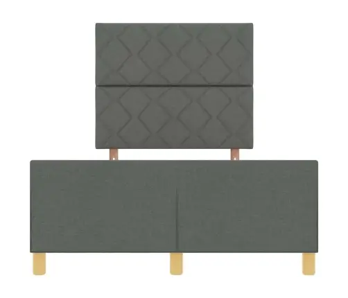 Tumši Pelēks Auduma Gultas Rāmis 120X190 Cm Vidaxl