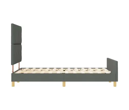 Tumši Pelēks Auduma Gultas Rāmis 120X190 Cm Vidaxl