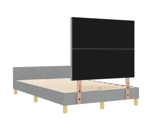 Gultas Rāmis Gaiši Pelēks 120X200 Cm Audums Vidaxl