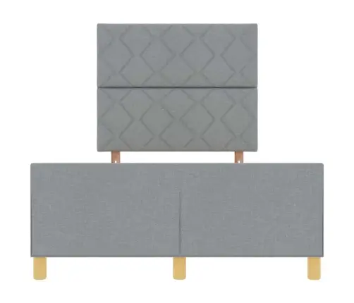 Gultas Rāmis Gaiši Pelēks 120X200 Cm Audums Vidaxl