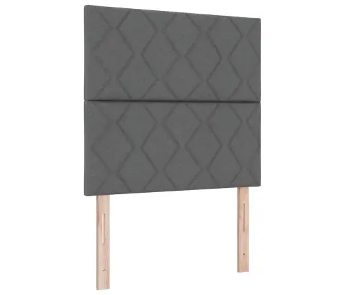 Gultas Rāmis Tumši Pelēks 120X200 Cm Audums Vidaxl