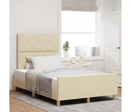 Voodi Raam Peaga Cream 120 X 200 Cm Kangas