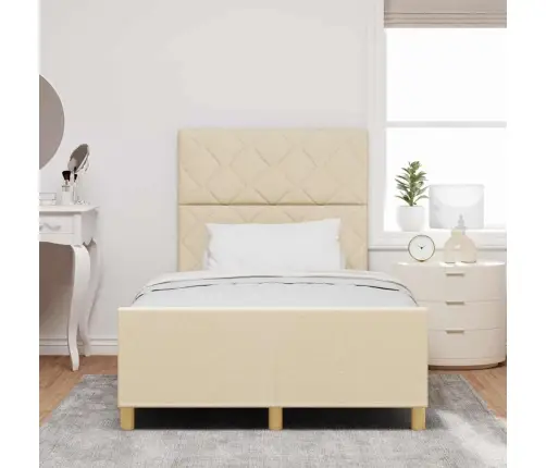 Voodi Raam Peaga Cream 120 X 200 Cm Kangas