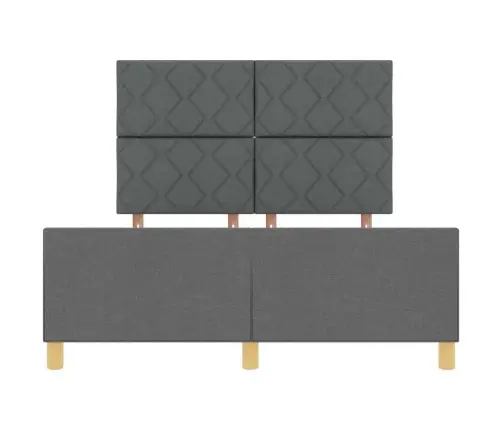 Voodi Raam Peaga Tumehall 140 X 190 Cm Kangas