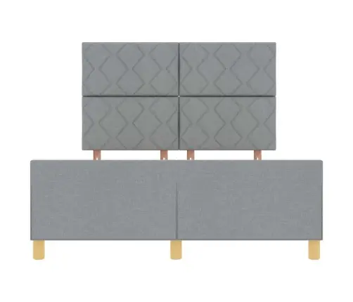 Gultas Rāmjis Gaiši Pelēks 160X200 Cm Audums Vidaxl