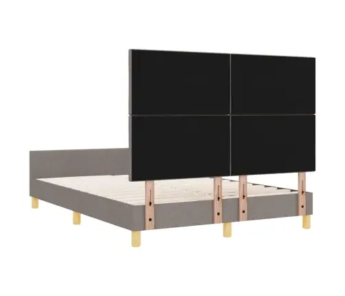 Voodi Raam Peaga Pruunikashall 160 X 200 Cm Kangas