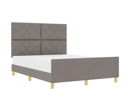 Voodi Raam Peaga Pruunikashall 160 X 200 Cm Kangas