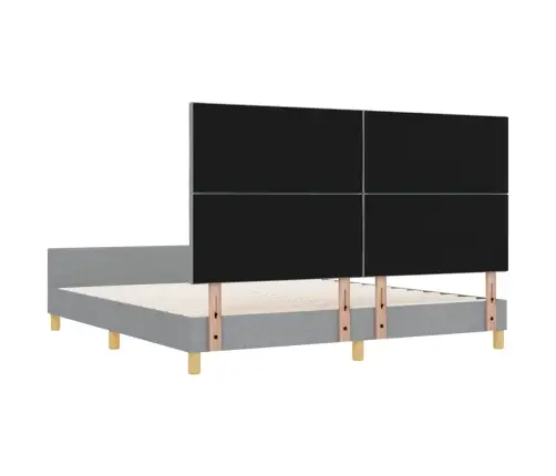 Voodi Raam Peaga Helehall 180 X 200 Cm Kangas