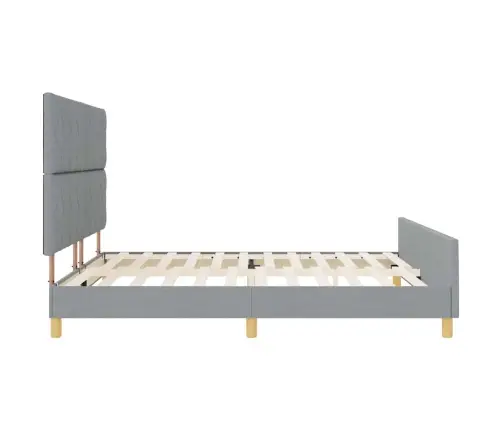 Voodi Raam Peaga Helehall 180 X 200 Cm Kangas