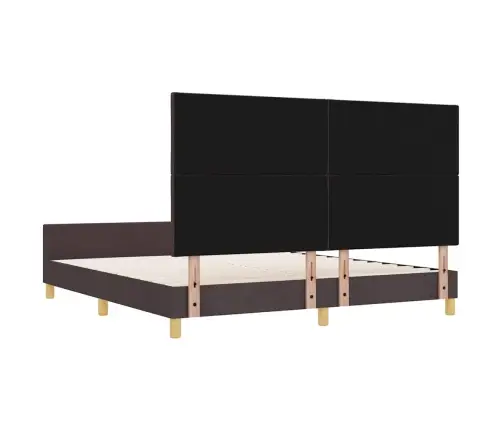 Lovos Rėmas Su Galvūgalio Tamsiai Ruda 180 X 200 Cm Audinys