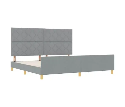 Gaiši Pelēks Auduma Gultas Rāmis 200X200 Cm Vidaxl