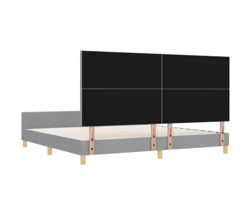 Gaiši Pelēks Auduma Gultas Rāmis 200X200 Cm Vidaxl